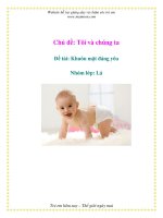 Tài liệu Chủ đề: Tôi và chúng ta - Đề tài: Khuôn mặt đáng yêu - Nhóm lớp: Lá pptx