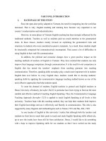 NGHIÊN cứu THỰC TRẠNG VIỆC dạy và học nói TIẾNG ANH đối với SINH VIÊN năm THỨ HAI KHÔNG CHUYÊN TRÌNH độ TIỀN TRUNG cấp TRƯỜNG đại học CÔNG NGHIỆP hà nội