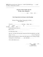 Tài liệu Mẫu đơn đề nghị chuyển nơi hưởng trợ cấp thất nghiệp docx