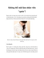 Tài liệu Không thể mãi làm nhân viên 