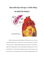 Tài liệu Bạn muốn hạn chế nguy cơ biến chứng của bệnh tiểu đường ? docx