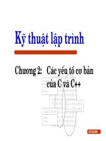 Tài liệu Kỹ thuật lập trình - Chương 2: Các yếu tố cơ bản của C và C++ docx
