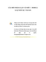 Tài liệu CÂU HỎI THẢO LUẬN VẤN ĐỀ 5: TÀI SẢN Những câu hỏi pdf