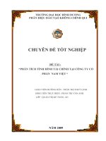 Tài liệu Luận văn tốt nghiệp: Phân tích tình hình tài chính tại công ty cổ phần Nam Việt docx