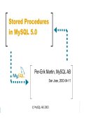 Tài liệu Stored Procedures in MySQL 5.0 pdf