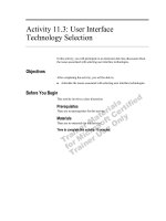 Tài liệu Activity 11.3: User Interface Technology Selection doc