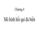 Tài liệu Chương 4: Mô hình hồi qui đa biến pptx