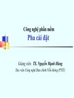 Bài 12,13: Công nghệ phần mềm- Pha cài đặt_TS.Nguyễn Mạnh Hùng