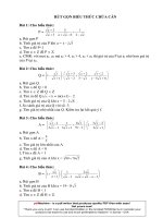 Tài liệu RÚT GỌN BIỂU THỨC CHỨA CĂN ppt