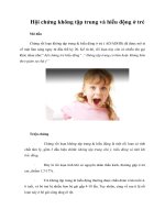 Tài liệu Hội chứng không tập trung và hiếu động ở trẻ docx