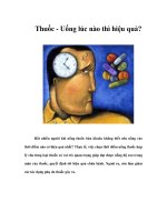 Tài liệu Thuốc - Uống lúc nào thì hiệu quả? docx