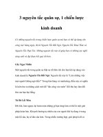 Tài liệu 3 nguyên tắc quân sự, 1 chiến lược kinh doanh ppt