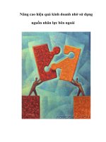 Tài liệu Nâng cao hiệu quả kinh doanh nhờ sử dụng nguồn nhân lực bên ngoài docx