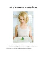 Tài liệu Bốn lý do khiến bạn ăn kiêng vẫn béo pdf