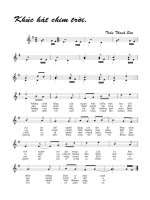 Tài liệu Bài hát khúc hát chim trời - Trần Thanh Sơn (lời bài hát có nốt) ppt