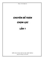 Chuyên đề luyện thi đại học môn toán chọn lọc