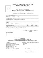 Tài liệu BM.GTVT.29 - Đơn đề nghị đổi bằng thuyền trưởng, máy trưởng, chứng chỉ chuyên môn pptx