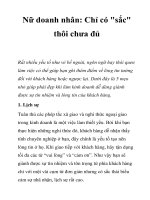 Tài liệu Nữ doanh nhân: Chỉ có sắc thôi chưa đủ doc