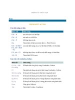 Tài liệu Phím Tắt MS Access pdf