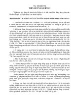 Tài liệu TÀI KHOẢN 112 - TIỀN GỬI NGÂN HÀNG ppt