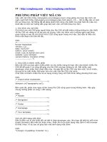 Tài liệu PHƯƠNG PHÁP VIẾT MÃ CSS pptx