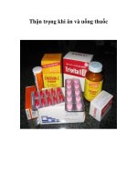 Tài liệu Thận trọng khi ăn và uống thuốc doc