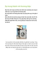 Tài liệu Sự trung thành với thương hiệu pptx