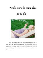 Tài liệu Nhiều nước ối chưa hẳn là đã tốt doc