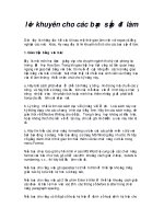 Tài liệu lời khuyên cho các bạn sắp đi làm doc