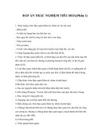 Tài liệu ĐÁP ÁN TRẮC NGHIỆM LÂM SÀNG TIÊU HOÁ(Phần 1) doc