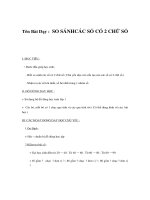 Tài liệu Gíao án toán lớp 1 - SO SÁNHCÁC SỐ CÓ 2 CHỮ SỐ pptx