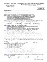 Tài liệu Đề thi chính thức kỳ thi tốt nghiệp THPT 2010 môn Vật lý - Giáo dục THPT (Mã đề thi 209) pdf