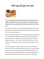 Tài liệu Mất ngủ dễ gây béo phì doc