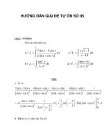 Tài liệu Hướng dẫn giải đề thi tự ôn 5 doc