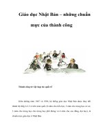 Tài liệu Giáo dục Nhật Bản – những chuẩn mực của thành công docx