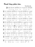 Tài liệu Bài hát xanh lòng phai tàn - Trịnh Công Sơn (lời bài hát có nốt) pdf