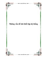 Tài liệu Những vấn đề khi thiết lập hệ thống pptx
