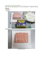 Cơm kẹp thịt hộp cho bữa trưa văn phòng 