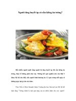 Tài liệu Người tăng huyết áp có cần kiêng ăn trứng? docx