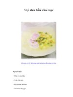 Tài liệu Súp dưa hấu chả mực ppt