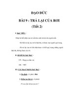 Tài liệu TRẢ LẠI CỦA RƠI (Tiết 2) pptx