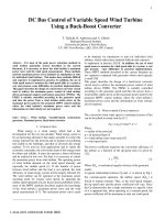 DC bus control of variable speed wind turbine using a buck boost converter 