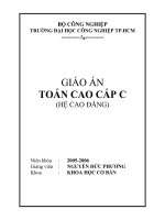 Tài liệu Giáo án toán cao cấp C pptx
