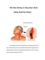 Tài liệu Đái tháo đường có uống được thuốc chống thoái hóa khớp? ppt