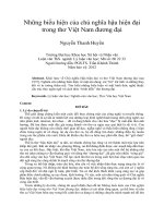 Những biểu hiện của chủ nghĩa hậu hiện đại trong thơ việt nam đương đại 