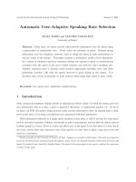 Tài liệu Automatic User-Adaptive Speaking Rate Selection pdf