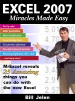 Tài liệu Excel 2007 Miracles Made Easy by Bill Jelen pdf