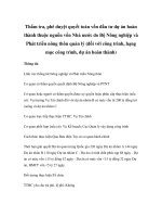 Tài liệu Thẩm tra, phê duyệt quyết toán vốn đầu tư dự án hoàn thành thuộc nguồn vốn Nhà nước do Bộ Nông nghiệp và Phát triển nông thôn quản lý (đối với công trình, hạng mục công trình, dự án hoàn thành) pptx