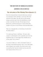 Tài liệu LUYỆN ĐỌC TIẾNG ANH QUA TÁC PHẨM VĂN HỌC-THE ADVENTURES OF SHERLOCK HOMES -ARTHUR CONAN DOYLE 14-2 pptx
