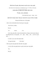 Tài liệu Mẫu Đơn đề nghị chấp thuận chuyển giao công nghệ ppt